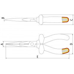 ALICATE MEIA CANA ISOLADO IEC 60900 - 8 TRAMONTINA