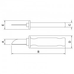 FACA RETA DESENCAPADORA ISOLADA IEC 60900 - 7 TRAMONTINA