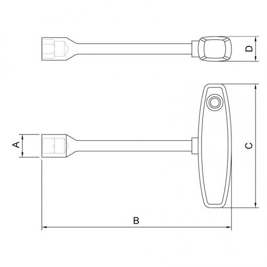 CHAVE CABO T  CANHAO 8MM TRAMONTINA