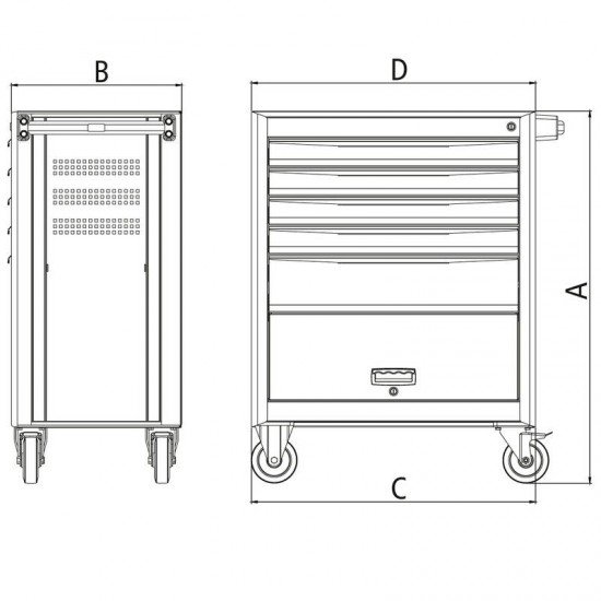 CARRO COM FERRAMENTAS PARA TRABALHOS EM ALTURA - 65 PECAS TRAMONTINA