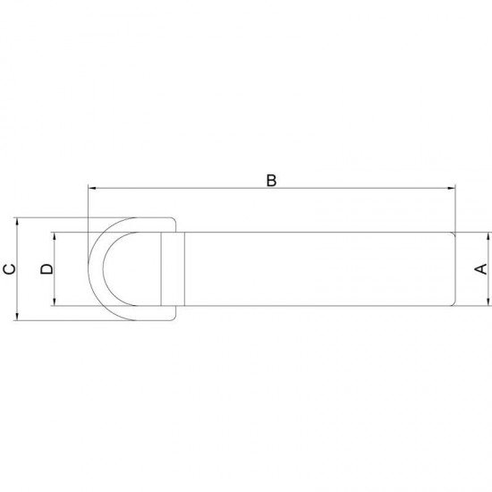 TIRA DE NYLON COM ARGOLA EM D - 60 MM TRAMONTINA