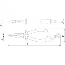 ALICATE BICO CHATO 6 - PARA TRABALHO EM ALTURA TRAMONTINA