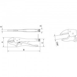 ALICATE DE PRESSAO MORDENTE TRIANGULAR 10 - PARA TRABALHO EM ALTURA TRAMONTINA