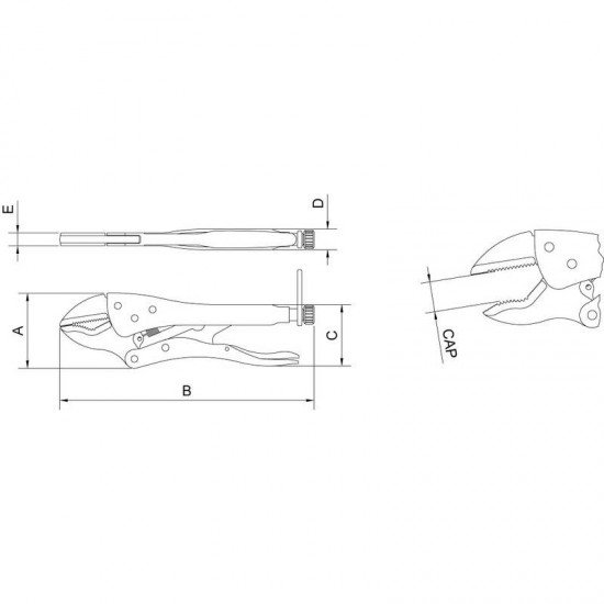 ALICATE DE PRESSAO MORDENTE TRIANGULAR 10 - PARA TRABALHO EM ALTURA TRAMONTINA