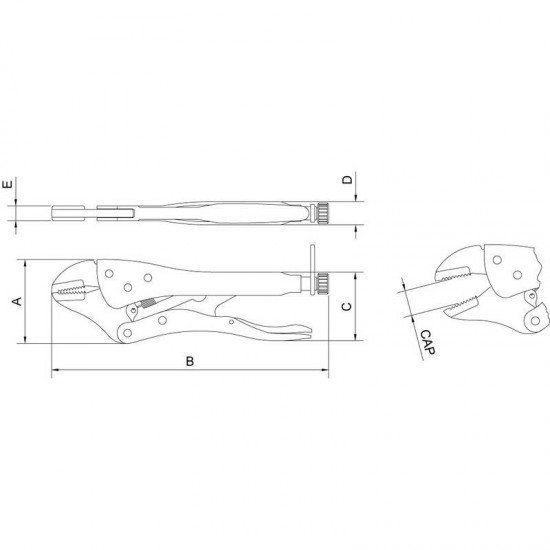 ALICATE DE PRESSAO MORDENTE RETO 10 - PARA TRABALHO EM ALTURA TRAMONTINA