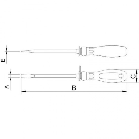 CHAVES DE FENDA PONTA CHATA 5X75 - PARA TRABALHO EM ALTURA TRAMONTINA