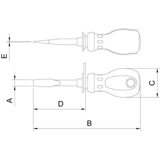CHAVE DE FENDA TOCO PONTA CHATA 6X38 - PARA TRABALHO EM ALTURA TRAMONTINA