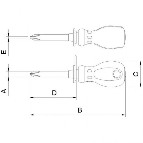 CHAVE DE FENDA TOCO PONTA CRUZADA 6X38 - PARA TRABALHO EM ALTURA TRAMONTINA