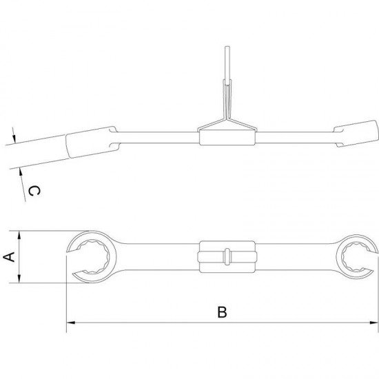 CHAVE POLIGONAL ABERTA 8X10 MM - PARA TRABALHO EM ALTURA TRAMONTINA