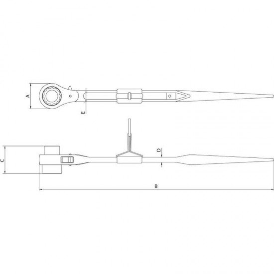 CHAVE CATRACA PARA ESTRUTURA 10X12 MM - PARA TRABALHO EM ALTURA TRAMONTINA