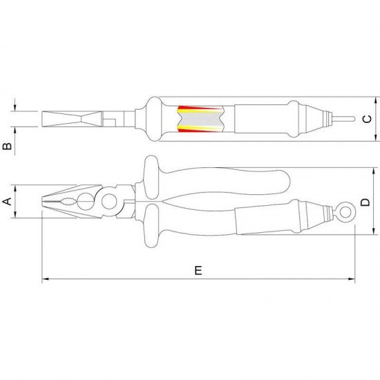 ALICATE UNIVERSAL IEC 8 - PARA TRABALHO EM ALTURA TRAMONTINA