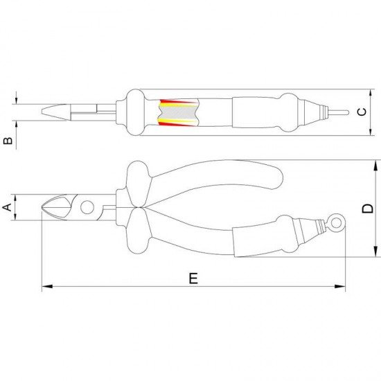 ALICATE CORTE DIAGONAL IEC 6 - PARA TRABALHO EM ALTURA TRAMONTINA