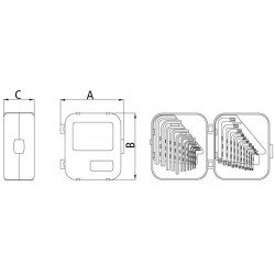 ESTOJO COM CHAVES HEXAGONAIS E TRAFIX 22 PECAS TRAMONTINA