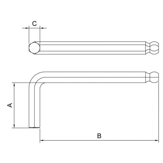 CHAVE HEXAGONAL ABAULADA 5MM TRAMONTINA