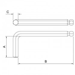CHAVE HEXAGONAL PONTA ABAULADA 1 8 TRAMONTINA