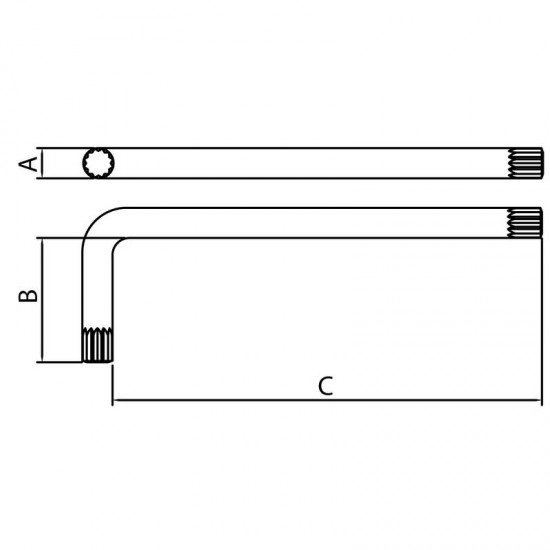 CHAVE MULTIDENTADA EXTRA-LONGA 8 MM TRAMONTINA