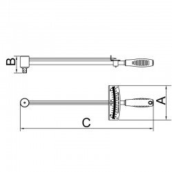 TORQUIMETRO DE VARETA 0-140 N M - ENCAIXE 1 2 TRAMONTINA