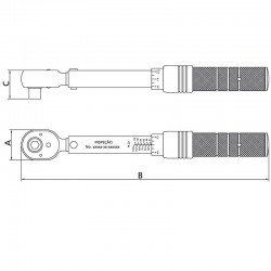 TORQUIMETRO DE ESTALO PARA BITS - ENCAIXE 1 4 TRAMONTINA