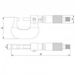 MICROMETRO EXTERNO CAPACIDADE 0-25 MM TRAMONTINA