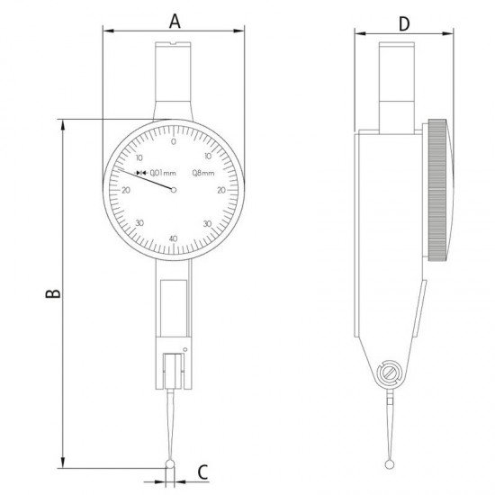 RELOGIO APALPADOR CAPACIDADE 0,2 MM TRAMONTINA
