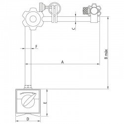 BASE MAGNETICA 270 MM TRAMONTINA