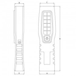 LANTERNA DE LED RECARREGAVEL COM BASE MAGNETICA 10 TRAMONTINA