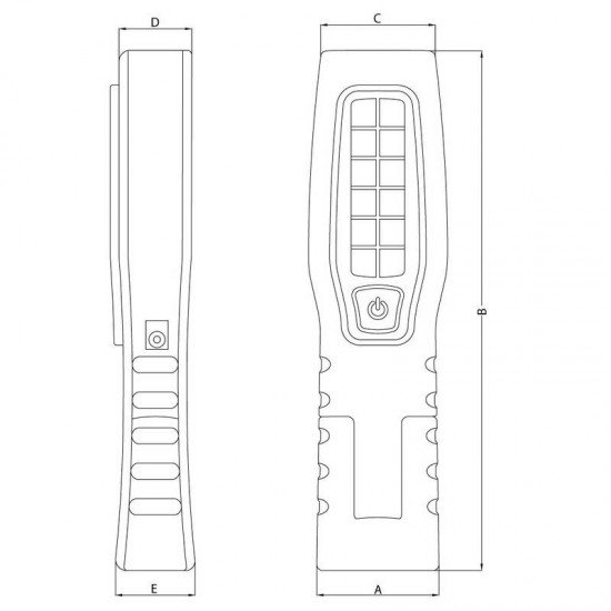 LANTERNA DE LED RECARREGAVEL COM BASE MAGNETICA 10 TRAMONTINA