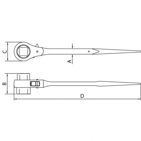 CHAVE CATRACA COM ENCAIXE QUADRADO 24X27 MM TRAMONTINA