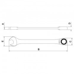 CH. COMBINADA C/CATRACA 17MM TRAMONTINA