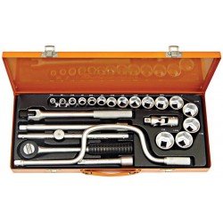 MALETA COM SOQUETES SEXTAVADOS E ACESSORIOS 1 2 POLEGADAS - 23 PECAS TRAMONTINA