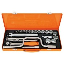 MALETA COM SOQUETES ESTRIADOS E ACESSORIOS 1 2 POLEGADAS - 23 PECAS TRAMONTINA