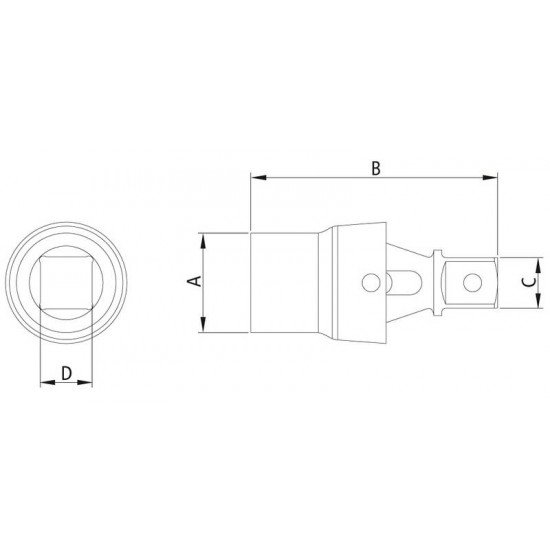 JUNTA UNIVERSAL ROTACAO 360º EM ACO CROMO VANADIO - ENCAIXE 1 2 TRAMONTINA