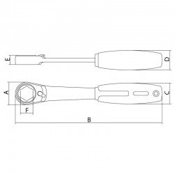 CATRACA TECHDRIVE PLUS - ENCAIXE 1 2 TRAMONTINA