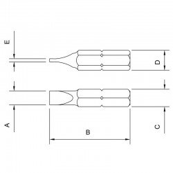 PONTEIRA PONTA CHATA PARA MARTELETE MANUAL DE IMPACTO 10X36 MM TRAMONTINA
