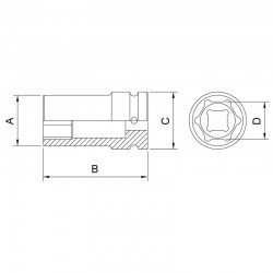 SOQ. IMPACTO LONGO 1/2 17MM TRAMONTINA