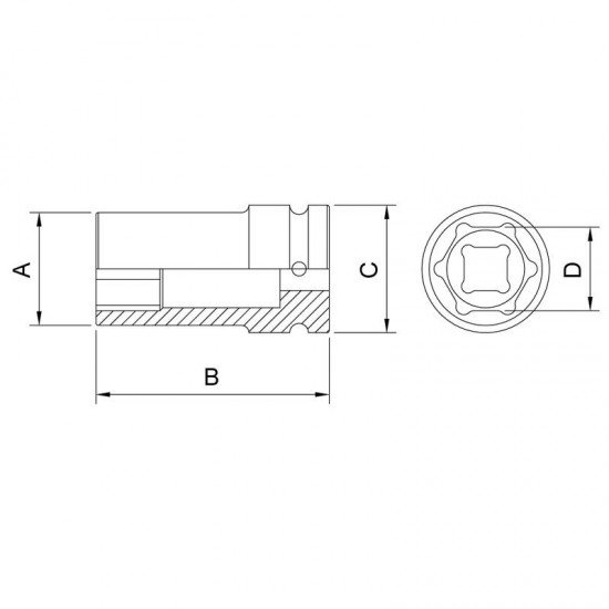 SOQ. IMPACTO LONGO 1/2 19MM TRAMONTINA