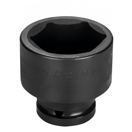 SOQUETE DE IMPACTO SEXTAVADO EM ACO CROMO MOLIBDENIO 46 MM - ENCAIXE 3 4 TRAMONTINA