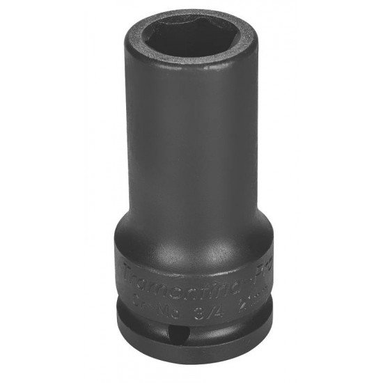 SOQUETE DE IMPACTO SEXTAVADO LONGO EM ACO CROMO MOLIBDENIO 21 MM - ENCAIXE 3 4 TRAMONTINA