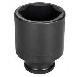 SOQUETE DE IMPACTO SEXTAVADO LONGO EM ACO CROMO MOLIBDENIO 60 MM - ENCAIXE 3 4 TRAMONTINA