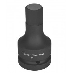 SOQUETE DE IMPACTO PONTA HEXAGONAL EM ACO CROMO MOLIBDENIO 21 MM - ENCAIXE 1 TRAMONTINA