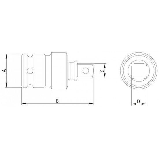 JUNTA UNIVERSAL EM ACO CROMO MOLIBDENIO - ENCAIXE 3 8 TRAMONTINA