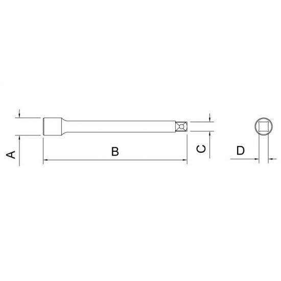 EXTENSAO FORJADA EM ACO CROMO VANADIO 8 - ENCAIXE 1 TRAMONTINA