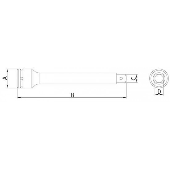 EXTENSAO EM ACO CROMO MOLIBDENIO 3 - ENCAIXE 1 2 TRAMONTINA
