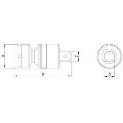 JUNTA UNIVERSAL EM ACO CROMO MOLIBDENIO - ENCAIXE 3 4 TRAMONTINA