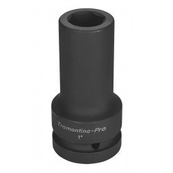 SOQUETE DE IMPACTO SEXTAVADO LONGO EM ACO CROMO MOLIBDENIO 23 MM - ENCAIXE 1 TRAMONTINA
