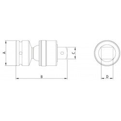 JUNTA UNIVERSAL EM ACO CROMO MOLIBDENIO - ENCAIXE 1 TRAMONTINA