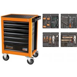 CARRO PARA FERRAMENTAS 6 GAVETAS 92 PECAS TRAMONTINA