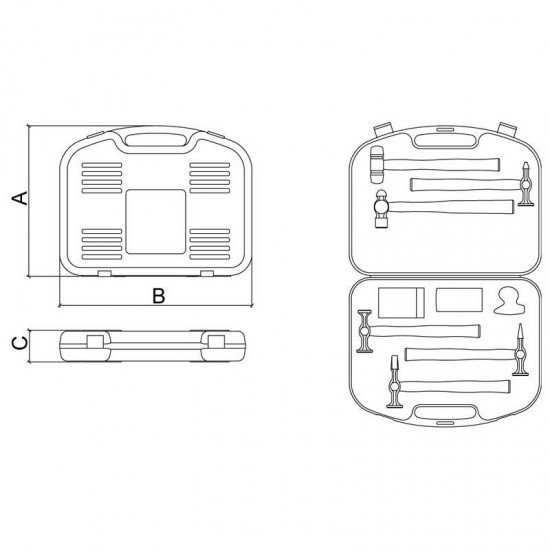 MALETA CHAPEADOR 9 PECAS TRAMONTINA