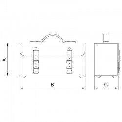 MALETA DE COURO MEDIA TRAMONTINA