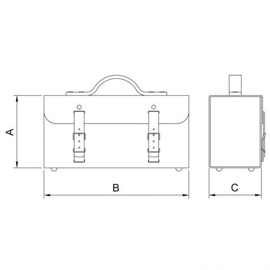 MALETA DE COURO MEDIA TRAMONTINA